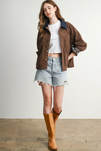 Load image into Gallery viewer, Corduroy Utility Jacket with Contrast Collar
