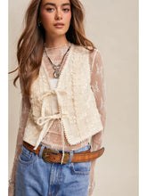 Load image into Gallery viewer, Embroidered Lace Tie-Front Vest
