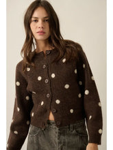Load image into Gallery viewer, brown polka dot sweater

