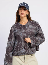 Load image into Gallery viewer, Quilted Paisley Print Boxy Jacket
