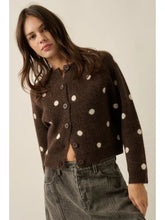 Load image into Gallery viewer, brown polka dot sweater
