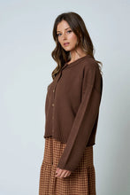Load image into Gallery viewer, brown knit cardigan
