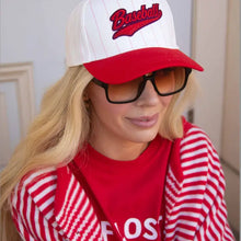 Load image into Gallery viewer, baseball pinstripe trucker hat

