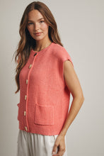 Load image into Gallery viewer, Guava Sweater Vest With Statement Buttons
