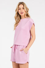 Load image into Gallery viewer, Cloud Knit Cap Sleeve Top And Shorts Casual Set
