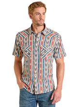 Load image into Gallery viewer, Men&#39;s Retro Aztec SS Button Up
