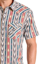 Load image into Gallery viewer, Men&#39;s Retro Aztec SS Button Up
