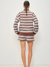 Load image into Gallery viewer, BLUE-BROWN FLEECE SWEATSHIRT
