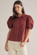 Load image into Gallery viewer, COGNAC RUFFLED TOP
