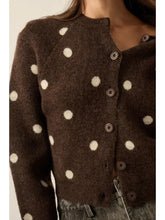 Load image into Gallery viewer, brown polka dot sweater
