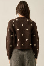 Load image into Gallery viewer, brown polka dot sweater
