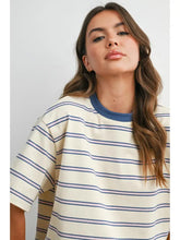 Load image into Gallery viewer, Striped Boxy Cropped T-Shirt

