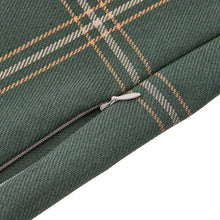 Load image into Gallery viewer, Windowpane Buckle Detailed Lumbar Pillow
