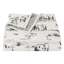 Load image into Gallery viewer, Ranch Life Printed Reversible Quilt Set Twin Size

