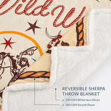 Load image into Gallery viewer, Western Adventure Campfire Sherpa Throw
